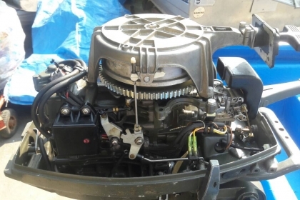 ขาย เรือไฟเบอร์3ลอนหล่อใหม่พร้อมเครื่องtohatsu 25 แรงพร้อมถัง