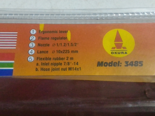 ชุดหัวพ่นไฟขนาดใหญ่ต่อให้กับถึงแก็สทั่วไปได้เลย  ยี่ห้อ OKURA พร้อมใช้หัวขนาดอื่นเลือกใช้ตามงานได้เลย