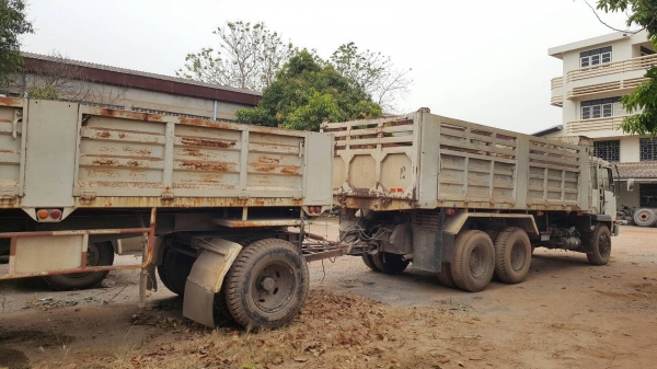 ขาย รถพ่วงดั้มแม่-ลูก ไอ้หลง FN527M-A วางเครื่อง 6D15 โบอินเตอร์ 240 แรงม้า ติดแก๊ส NGV 8 ถัง เกียร์ 10 สปีด คัสซีสวยตลอดเส้น ทะเบียนเต็มพร้อมโอนครับ