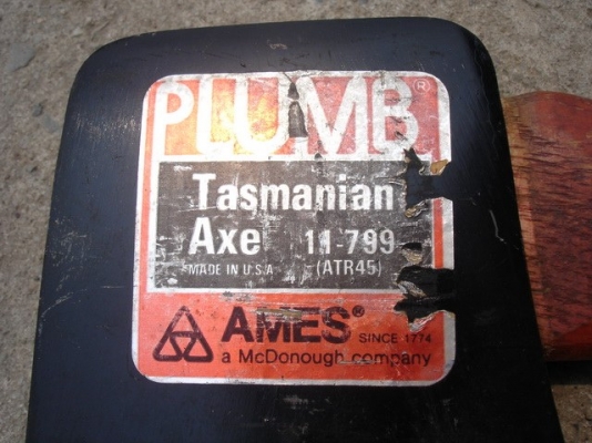 ขายขวานพลัมเมกางานใหม่เก่าเก็บ PLUMB AXE Tasmanian Made in USA.
