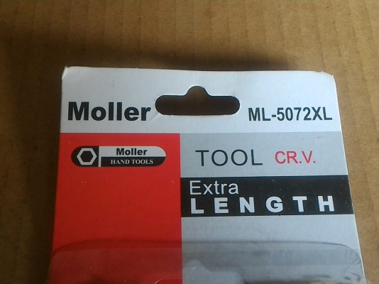 จัดให้เป็นคู่ ประแจแอล และ ประแจหกเหลี่ยม หัวจีบ (ท๊อกซ์) ยี่ห้อ Moller ความแข็ง crv ใช้ได้ทนด้ามขันยาว