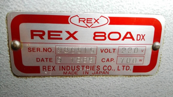 ** ขายแล้วครับ!! ** ต้าปแป้ป REX Made in JAPAN 3"นิ้ว ไฟ 220V สภาพสดแน่น 95\% อุปกรณ์ครบทุกชิ้นพร้อมใช้มาเทสก่อนได้!!