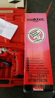 สว่านไขควงไร้สาย Maktec กำลัง 7.2 โวลล์ เปลี่ยนดอกสว่านโดยง่าย เพียงใช้มือหมุน