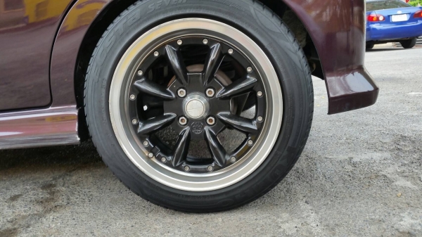 ล้อ15x7 ออฟ35 4รู100 สภาพสวย ยาง195/50/15 ปี12