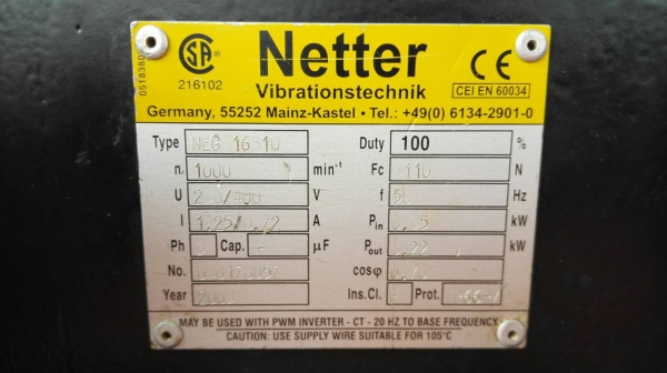 ==== Sold ==== มอเตอร์ สั่น-เขย่า NETTER Made in Germany ขนาด 1/3 HP ไฟ 380V สภาพเทพคัดมาด้วยใจ สีเดิมกริ้บๆไม่มีบิ้วมาเทสก่อนได้!!
