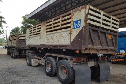 ขายรถพ่วง 22 ล้อ Hino เครื่อง 380 แรง ปี 54 กระบะดัมพ์สามมิตร ลูก 3 เพลาแท้ ทะเบียนพร้อม