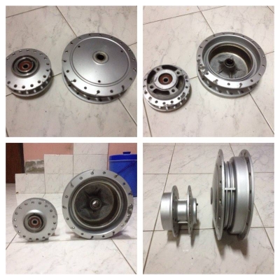 ขายดุมล้อหน้า หลัง Yamaha Mio,Fino นูโว 1คู่  ราคา400บาท โทร0924462525โส กทม