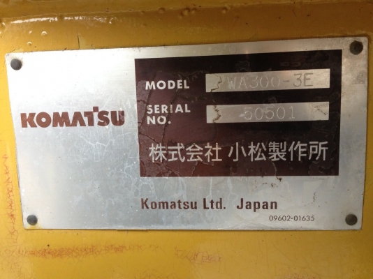 KOMATSU WA300-3E ญี่ปุ่นแท้ โทร.090-986-2521 อ๊อบ KOMATSU WA300-3E ญี่ปุ่นแท้ โทร.090-986-2521 อ๊อบ
