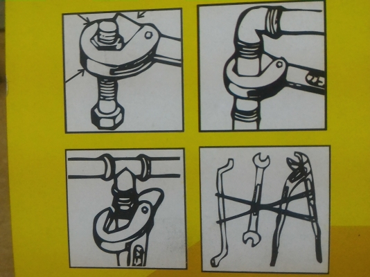 ประแจเอนกประสงค์ยี่ห้อ SELF เหล็ก Canbon Steel ใช้ได้กับงานทุกลักษณะ หมุนหัวน๊อต ท่อกลมๆ