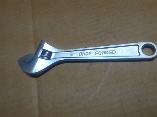 ประแจเลื่อนขนาด 8 นิ้ว RELIABLE ของใหม่เก่าเก็บ เหล็กเนื้อดี ปากกว้างสุด 24 มม.