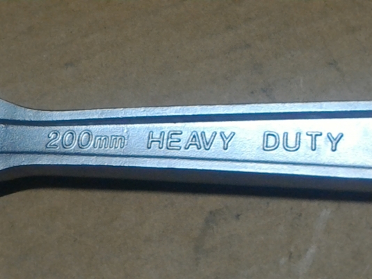 ประแจเลื่อนขนาด 8 นิ้ว RELIABLE ของใหม่เก่าเก็บ เหล็กเนื้อดี ปากกว้างสุด 24 มม.