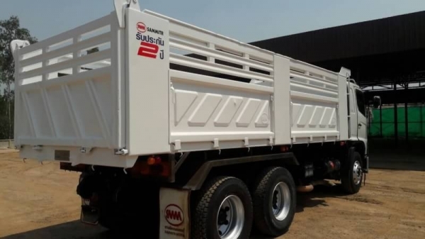 ขาย HINO 344 พ่วงแม่ลูกดั๊ม  กระบะเหล็กสามมิตร รถปี 57 รถวิ่งแสนกว่าโล