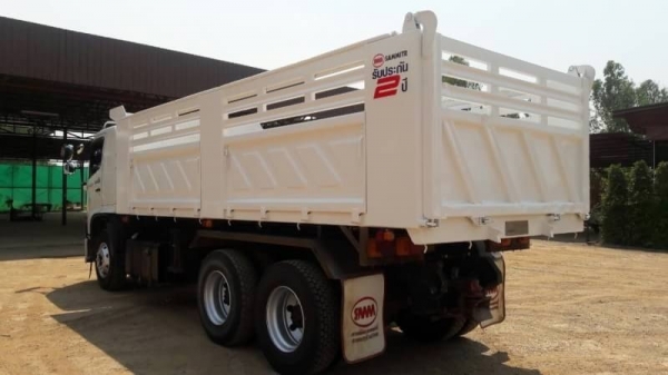 ขาย HINO 344 พ่วงแม่ลูกดั๊ม  กระบะเหล็กสามมิตร รถปี 57 รถวิ่งแสนกว่าโล