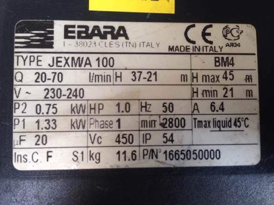 ขายปั้มน้ำหัวปั้มสแตนเลส Ebara 1HP. 220V ไฟบ้าน รุ่นแรงดันสูง สภาพสวยมาก วิ่งนิ่มเดิมๆ พร้อมใช้งาน ขายปั้มน้ำหัวปั้มสแตนเลส Ebara 1HP. 220V ไฟบ้าน รุ่นแรงดันสูง สภาพสวยมาก วิ่งนิ่มเดิมๆ พร้อมใช้งาน