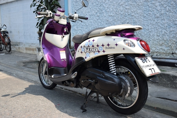 Fino 2012 รถบ้านแท้ เล่มทะเบียนชุดโอนภาษีพรบครบ ทะเบียนสวย