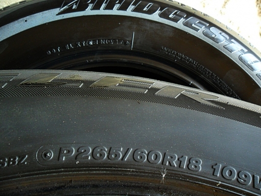 ยางขอบ18 กระบะสูง+SUV  บริดสโตน265-60-R18 ปี14 (4เส้น3,500)