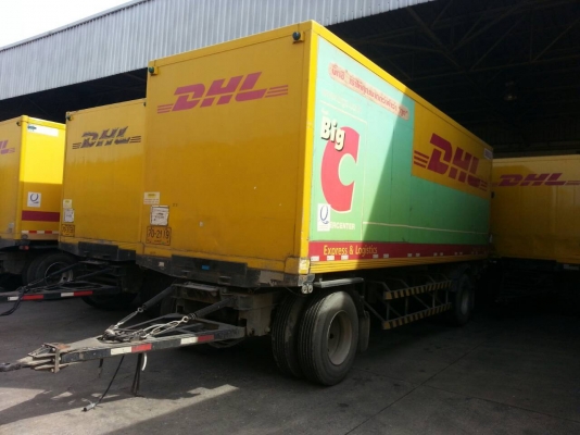 ขายหางลูกพ่วงตู้แห้ง ฮุ๋ช.ทวี ยาว 7.40 มีสะพานไฮดรอลิคหลัง ราคา 157000