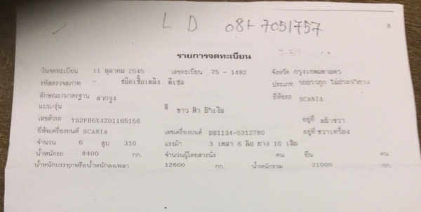 ขายหัวลาก VOLVO - SCANIA