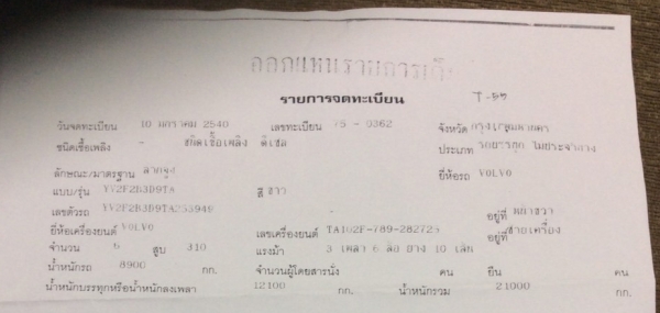 ขายหัวลาก VOLVO - SCANIA ขายหัวลาก VOLVO - SCANIA