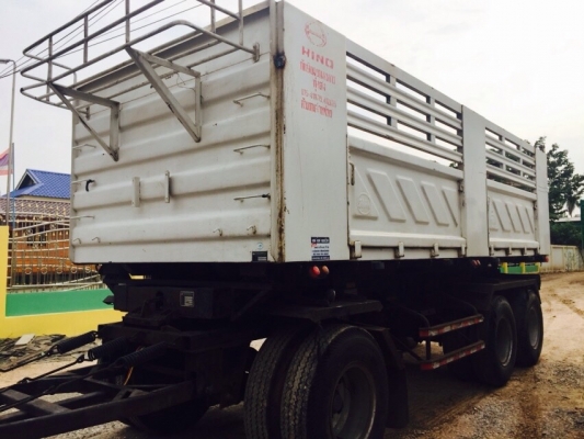 ขายรถบรรทุกพ่วง 22 ล้อ HINO เครื่อง 344 แรง ปี 55 กระบะดัมพฺสามมิตร ลูก 3 เพลา ทะเบียนพร้อม