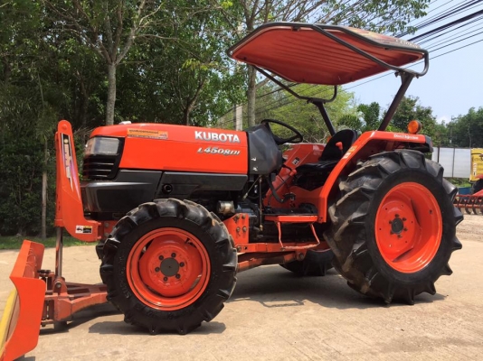 ขายรถไถKubota L4508DI (4WD) พร้อมใบมีดหน้าและผานพรวน รถสวย เดิมๆ พร้อมใช้งาน