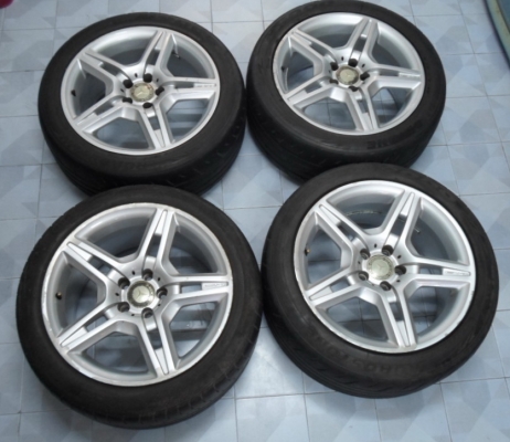 ขาย ล้อ แท้ amg8.5x18H2 5รู 112 ออฟเซ็ท ET 38 หลัง9.5x18H2 5รู 112 ออฟเซ็ท ET 38 พร้อมยาง15