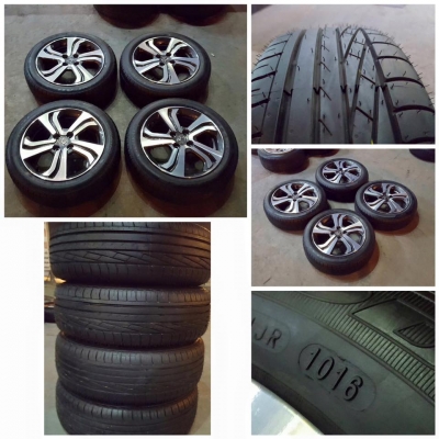 ขายล้อแม็กซ์16" Top Honda City 4รู100 +ยางป้ายแดงปี16 ราคา 15,900