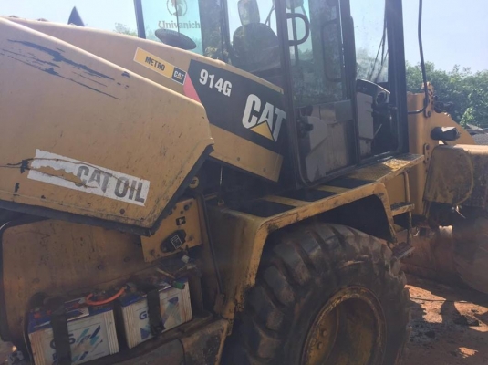 รถตักล้อยาง CAT914G รถตักขี้ยางแห้ง 4700 ชม สภาพดี พร้อมใช้