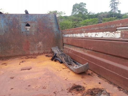 รถดั๊มอีซูซุ NPR จดทะเบียน 2543 รหัสแซซซี NPR58G ทะเบียนจดลักษณะ " ยกได้มีข้างเสริม "