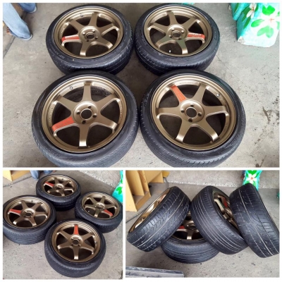 ขายล้อ17" TE37SL 7.5" 4รู100 +ยาง ราคา 7,500