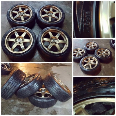 ขายล้อ17" TE37 7" 4รู100 +ยางปี15 ราคา 12,500