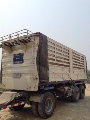 ขายสิบล้อ HINO FM1A 344 ปี56 พ่วงแม่ลูกดั้มคอกเกษตร  รถสวยพร้อมใช้งาน