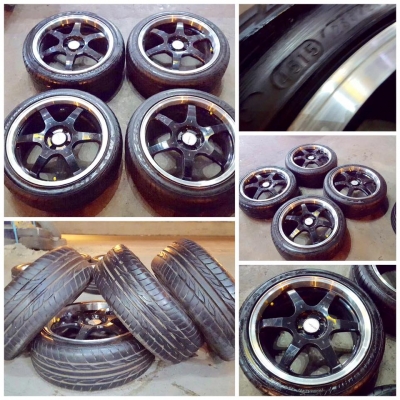 ขายล้อ17" Volk VR 7" 4รู100 +ยางปี15 ราคา 8,900฿