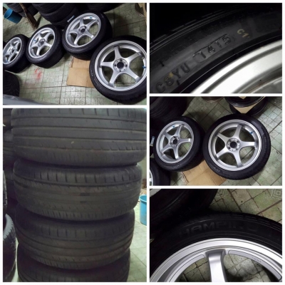 ขายล้อ17" ลายProject D 7" 4รู100 +ยางปี15 ราคา 8,500฿