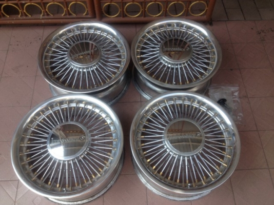 ล้อญี่ปุ่นเเท้ IMPOSSIBLE ขอบ17กว้าง7นิ้วอ๊อฟ38 5รู114สีเดิมๆสภาพสวยๆน็อตล้อครบ