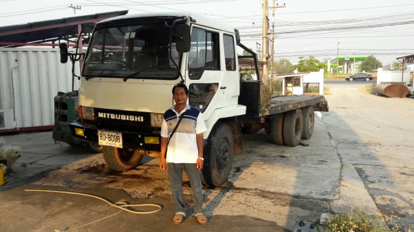 รถเทเลอร์ท้ายเป็ด ยี่ห้อมิตซู หน้ากากดำ สองเพลา 225K รถพร้อมใช้ มีภาพวีดีโอเครื่องประกอบด้วย