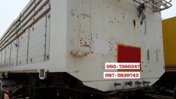 ขายหางเซมิดั้มพ์ 2 คาน  ต่อจากอู่ไทยเทรลเลอร์ ปีผลิต 2554 ยังไม่จดทะเบียน