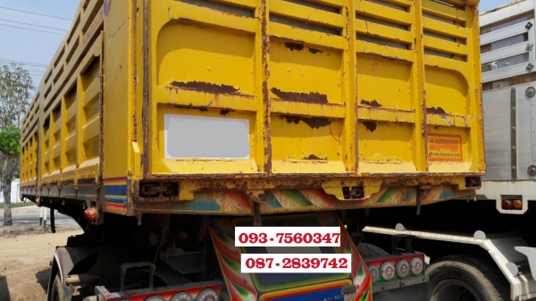 ขายหางกึ่งพ่วงยกได้(เซมิดั้มพ์) 2 คาน ต่อจากอู่ไทยเทลเลอร์ จดทะเบียนปี 2555