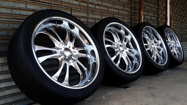 ขอบ 22 โครเมี่ยม 6รู พร้อมยาง ขอบ 22 โครเมี่ยม 6รู พร้อมยาง