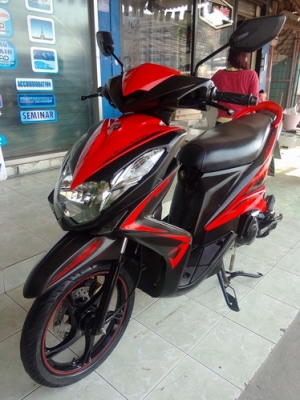 Mio125i GTX ตัวท็อป(ล้อแม็คแท้) รถปี57 สีดำ-แดง หัวฉีดประหยัดน้ำมัน สวยๆครับ