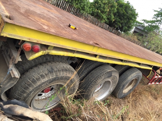 ขายหางพื้นเรียบ3เพลาแท้ๆๆ ยาว12.5ม ยางแท้ทุกเส้น พร้อมใช้