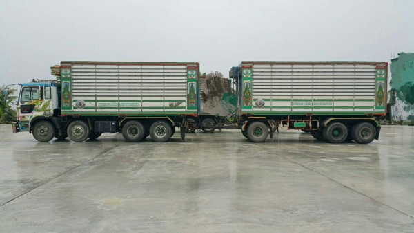 ขายรถพ่วง 24 ล้อ แม่-ลูก กระบะเนียมคอกเกษตรดั้ม อู่.รวมชัย HINO FM3M วางเครื่อง.P11C-320 แรง เกียร์อีตั้น ราคา.1650000 สนใจรีบจองด่วน