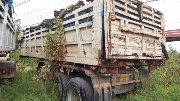 ขาย หางเทนเลอร์ดั้ม 3 เพลา ยาว 7.50 เมตร อู่ PANUS คัสซีสวย ช่วงล่างดี ยางเต็ม ทะเบียนพร้อมโอน