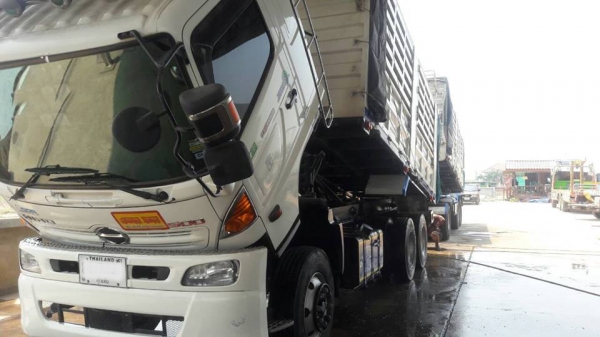 10ล้อ2เพลา HINO MEGA SERIES-500 FM1A 344 ไฮสปีด ยูโร 3 ปี56 (เบรคแห้ง) พ่วงแม่+ลูก ดั้มเหล็กคอกเกษตร อู่.SKT พิษณุโลก (เอส.เค.ที.เทรเลอร์ แอนด์ ทรัค) ลูก3คานแท้6.50ม. สภาพพร้อมใช้งาน เอกสารเล่มฯ ครบ **ขาย HINO MEGA-344 S-500 Hi-Spe