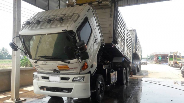 10ล้อ2เพลา HINO MEGA SERIES-500 FM1A 344 ไฮสปีด ยูโร 3 ปี56 (เบรคแห้ง) พ่วงแม่+ลูก ดั้มเหล็กคอกเกษตร อู่.SKT พิษณุโลก (เอส.เค.ที.เทรเลอร์ แอนด์ ทรัค) ลูก3คานแท้6.50ม. สภาพพร้อมใช้งาน เอกสารเล่มฯ ครบ **ขาย HINO MEGA-344 S-500 Hi-Spe