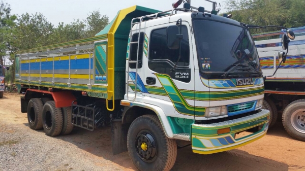 ขายรถบรรทุกดัมพ์ ISUZU DECA เครื่อง turbo inter -230 แรง ปี 42 กระบะดัมพ์มิเนียม รถสวยพร้อมใช้งาน