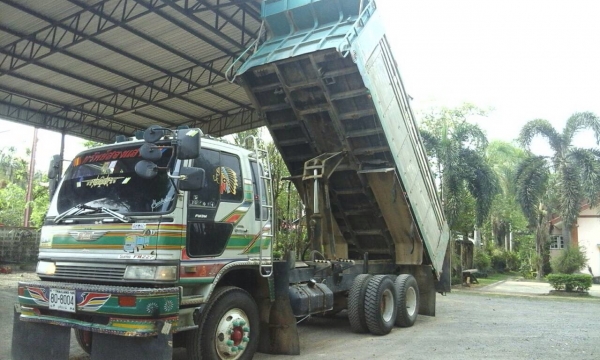 ขายรถบรรทุก HINO 3M เครื่องเดิม 240 แรง ปี 39 กระบะดัมพ์มิเนียม มีระบบลากพ่วง ทะเบียนพร้อม