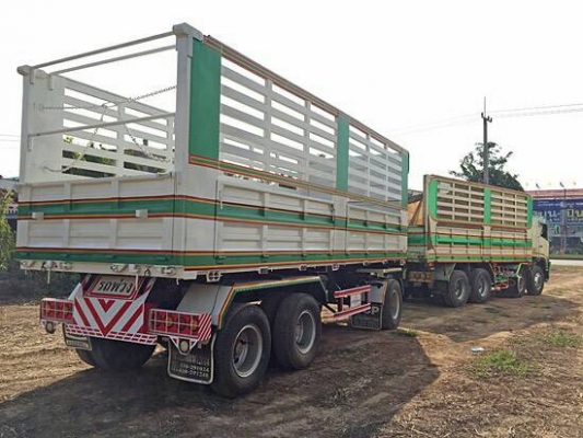 ขายรถบรรทุก 24 ล้อ พ่วงแม่ลูก-ดั๊มพ์ ยี่ห้อ HINO MEGA FM1A ซีรี่ 500/344 แรงม้า ปี 2553 ( การันตีรถสวยจริงๆ เจ้าของขายเอง )