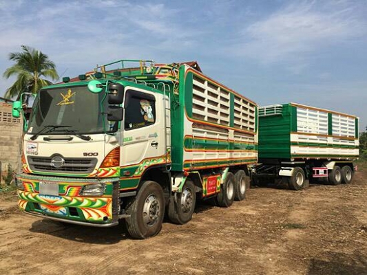 ขายรถบรรทุก 24 ล้อ พ่วงแม่ลูก-ดั๊มพ์ ยี่ห้อ HINO MEGA FM1A ซีรี่ 500/344 แรงม้า ปี 2553 ( การันตีรถสวยจริงๆ เจ้าของขายเอง )