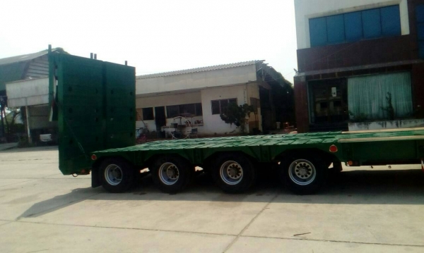 รับผลิตหางเทรลเลอร์บรรทุกเครื่องจักรขนาดพิเศษ4เพลายาว15.50เมตร